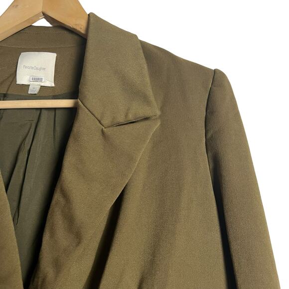 Favorite Daughter The Suits You Olive Khaki Double Breasted Blazer Jacket Size M - Picture 7 of 15
